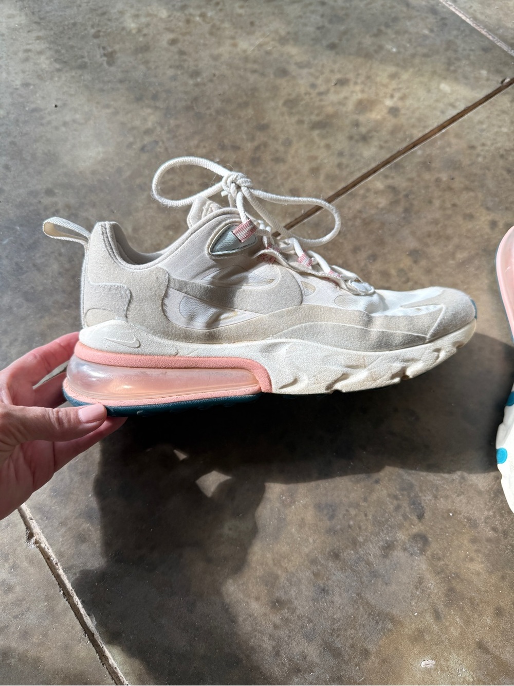 Nike Air Max 270 Women’s Sneakers - White, Light Blue & Pink Accents - Picture 3 of 8